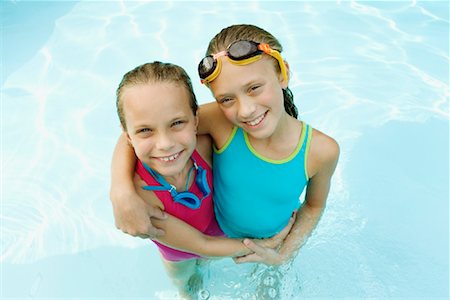 Portrait of Girls in Swimming Pool Stock Photo - Rights-Managed, Code: 700-01581910