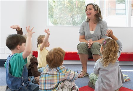 Children and Teacher at Daycare Stock Photo - Rights-Managed, Code: 700-01593824