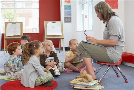 Children Hearing Story at Daycare Stock Photo - Rights-Managed, Code: 700-01593821