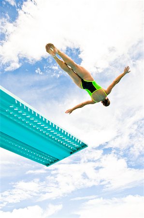 diving board - Woman Diver Stock Photo - Rights-Managed, Code: 700-01607354