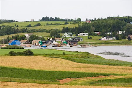 Village and French River, Queen's County, Prince Edward Island, Canada Stock Photo - Rights-Managed, Code: 700-01614455