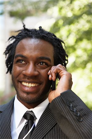 dreadlocks on african americans - Businessman Talking on Cellular Phone Stock Photo - Rights-Managed, Code: 700-01615230