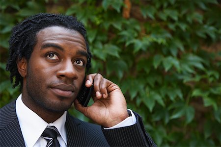 dreadlocks on african americans - Businessman Talking on Cell Phone Stock Photo - Rights-Managed, Code: 700-01615269
