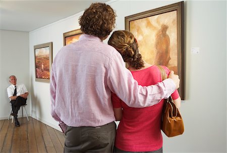 Couple in Art Gallery Stock Photo - Rights-Managed, Code: 700-01639950