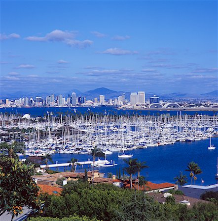 simsearch:700-00031108,k - San Diego Skyline, California, USA Stock Photo - Rights-Managed, Code: 700-01630373