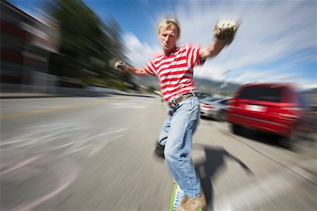 skating in the street - Skateboarder Stock Photo - Rights-Managed, Code: 700-01632834