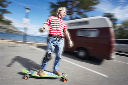 skating in the street - Skateboarder Stock Photo - Rights-Managed, Code: 700-01632836