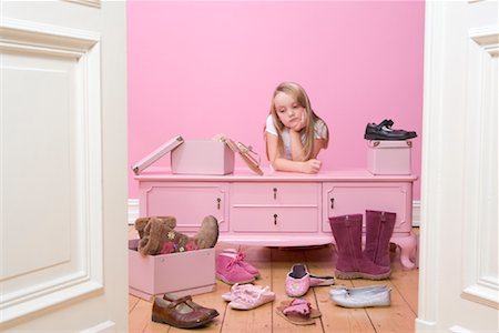 sad girls - Girl in Bedroom Stock Photo - Rights-Managed, Code: 700-01633207
