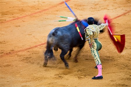 Matador and Bull in Bullfighting Ring, Andalucia, Sevilla, Spain Stock Photo - Rights-Managed, Code: 700-01645086