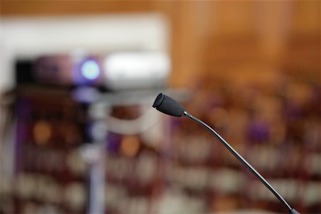 Close-up of Microphone in Conference Room Stock Photo - Rights-Managed, Code: 700-01645250