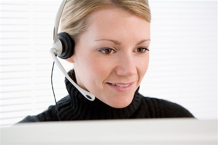 switchboard operator - Businesswoman Wearing Headset Stock Photo - Rights-Managed, Code: 700-01646195
