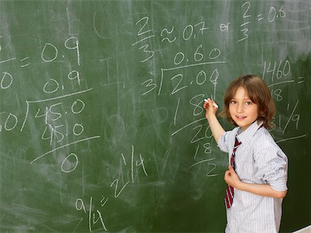 simsearch:700-01954522,k - Child Doing Math on Chalkboard Stock Photo - Rights-Managed, Code: 700-01646334
