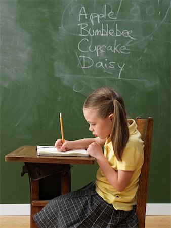 simsearch:700-00150473,k - Girl at Desk in Classroom Stock Photo - Rights-Managed, Code: 700-01646356