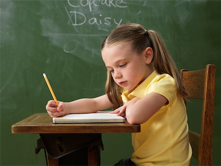 simsearch:700-00150473,k - Girl at Desk in Classroom Stock Photo - Rights-Managed, Code: 700-01646358