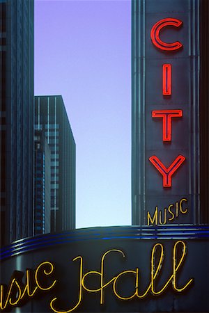 Sign at Radio City Music Hall, New York City, New York, USA Stock Photo - Rights-Managed, Code: 700-01694074