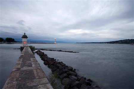 Lighthouse, Geneva, Switzerland Stock Photo - Rights-Managed, Code: 700-01694379