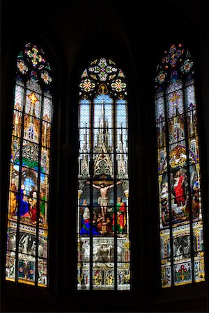 Stained Glass Windows, Elisabethenkirche, Basel, Switzerland Stock Photo - Rights-Managed, Code: 700-01694404