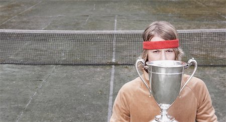 Portrait of Man Holding Trophy Stock Photo - Rights-Managed, Code: 700-01695259