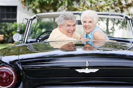 drive old car - Couple in Convertible Stock Photo - Rights-Managed, Code: 700-01753642