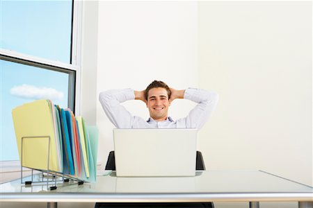 Portrait of Man at Desk Stock Photo - Rights-Managed, Code: 700-01879470