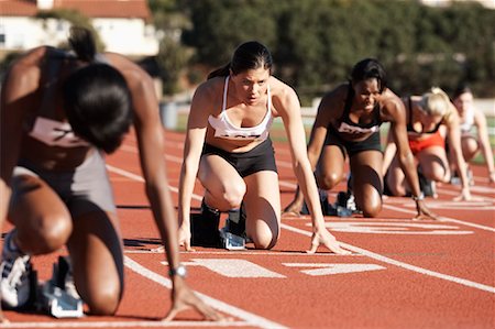 Runners at Starting Blocks Stock Photo - Rights-Managed, Code: 700-01954742