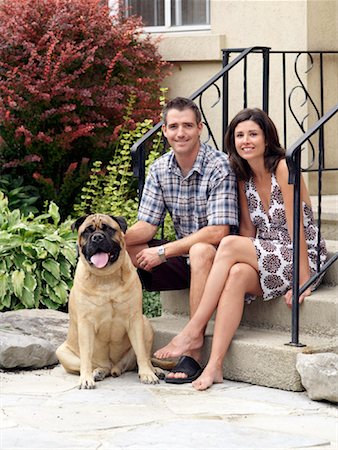 Portrait of Couple With Dog Stock Photo - Rights-Managed, Code: 700-01955809