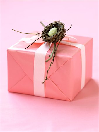 present wrapped close up - Still Life of Gift Stock Photo - Rights-Managed, Code: 700-01955810