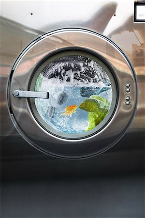 Goldfish in Washing Machine Stock Photo - Rights-Managed, Code: 700-01993057
