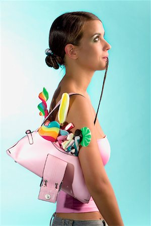 Portrait of Woman with Purse Stock Photo - Rights-Managed, Code: 700-02010514