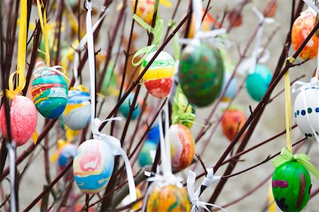 easter travel images - Eggs Hanging from Branches, Salzburg, Salzburg Land, Austria Stock Photo - Rights-Managed, Code: 700-02038069