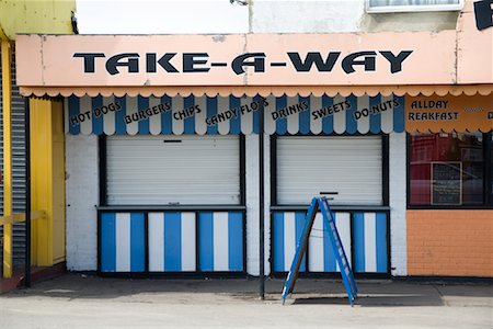 Exterior of Fast Food Restaurant, England Stock Photo - Rights-Managed, Code: 700-02038081