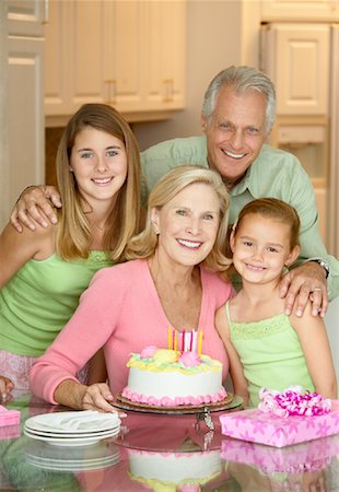 Grandparents and Grandkids Celebrating Birthday Stock Photo - Rights-Managed, Code: 700-02046104