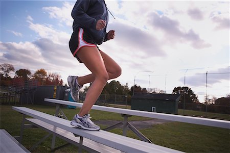 Woman Exercising on Bleachers Stock Photo - Rights-Managed, Code: 700-02056691