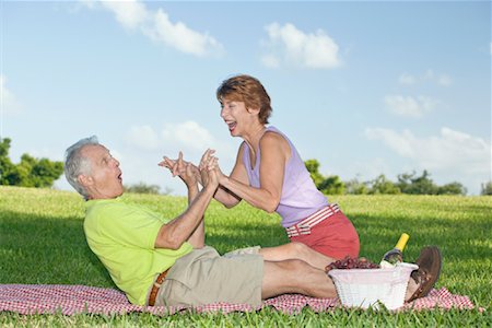 play fights - Couple Having a Picnic Stock Photo - Rights-Managed, Code: 700-02063775