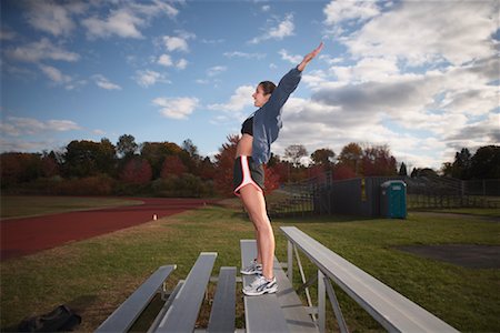 simsearch:700-02245399,k - Woman Exercising on Bleachers Stock Photo - Rights-Managed, Code: 700-02063983