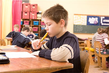 simsearch:700-01954522,k - Boy in Classroom Doing Work Stock Photo - Rights-Managed, Code: 700-02080304