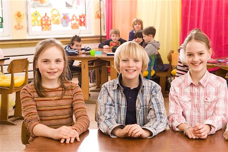 Portrait of Children in Classroom Stock Photo - Rights-Managed, Code: 700-02080331