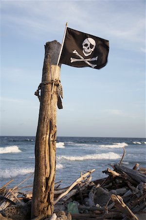 pirate - Pirate Flag, Pekelmeer, Bonaire, Netherlands Antilles Stock Photo - Rights-Managed, Code: 700-02080383