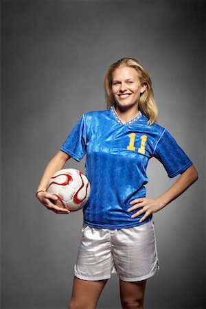 soccer player holding ball - Portrait of Soccer Player Stock Photo - Rights-Managed, Code: 700-02080651