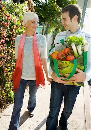 purchase groceries - Couple Grocery Shopping Stock Photo - Rights-Managed, Code: 700-02080941