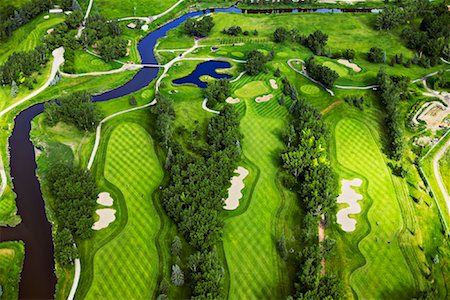 Aerial View of Elk's Golf Course, Calgary, Alberta, Canada Stock Photo - Rights-Managed, Code: 700-02080980