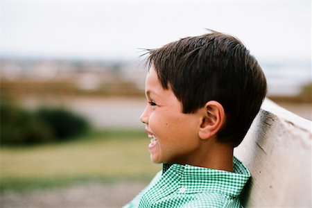 simsearch:700-02264741,k - Close-up Portrait of Boy Sitting on Bench Stock Photo - Rights-Managed, Code: 700-02082008