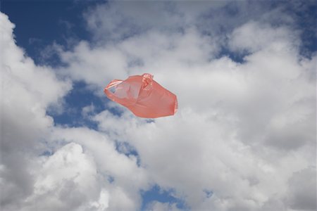 Plastic Bag Floating in the Air Foto de stock - Con derechos protegidos, Código: 700-02082066