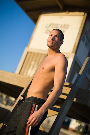 Lifeguard on Beach, Newport Beach, California, USA Stock Photo - Rights-Managed, Code: 700-02082113