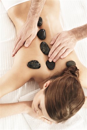 Woman Getting Hot Stone Massage Stock Photo - Rights-Managed, Code: 700-02121415