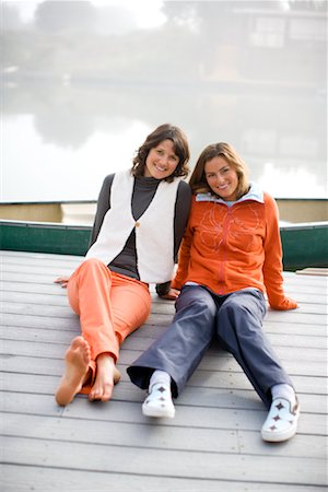 Two Women on Dock, Stinson Beach, California, USA Stock Photo - Rights-Managed, Code: 700-02121680