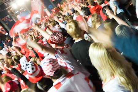 Fans at European Football Game, Euro 2008, Salzburg, Austria Stock Photo - Rights-Managed, Code: 700-02130786