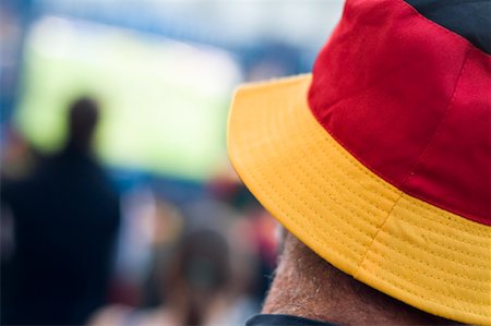 picture of a crowd watching a game - Sports Fan Wearing Hat in Colours of Germany, Euro 2008, Salzburg, Austria Stock Photo - Rights-Managed, Code: 700-02130789