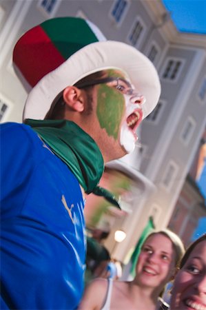 simsearch:700-02418130,k - Italian Football Fans Cheering in the Streets, Salzburg, Salzburger Land, Austria Stock Photo - Rights-Managed, Code: 700-02159137