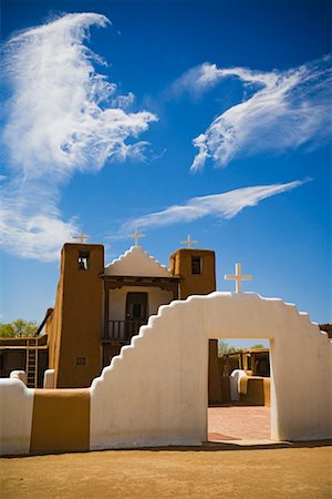 Church of Taos Pueblo, Taos, New Mexico, USA Stock Photo - Rights-Managed, Code: 700-02175693